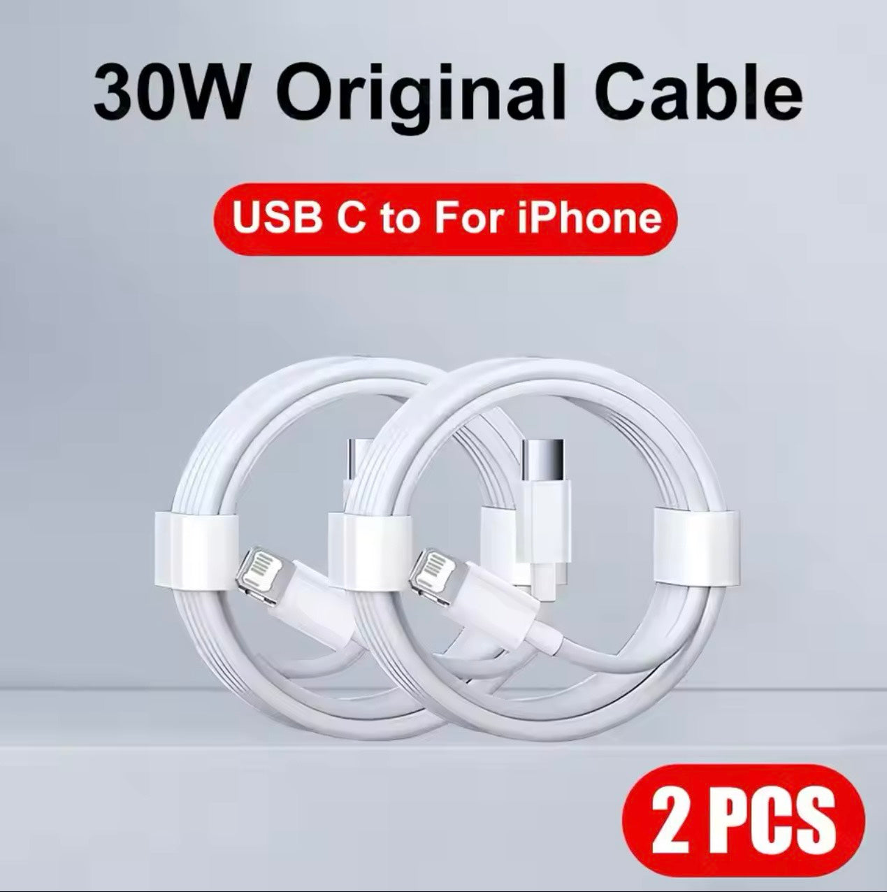 5-1pcs 30W Fast Charging Cable For Apple iPhone 13 12 11 14 Pro Max Mini USB