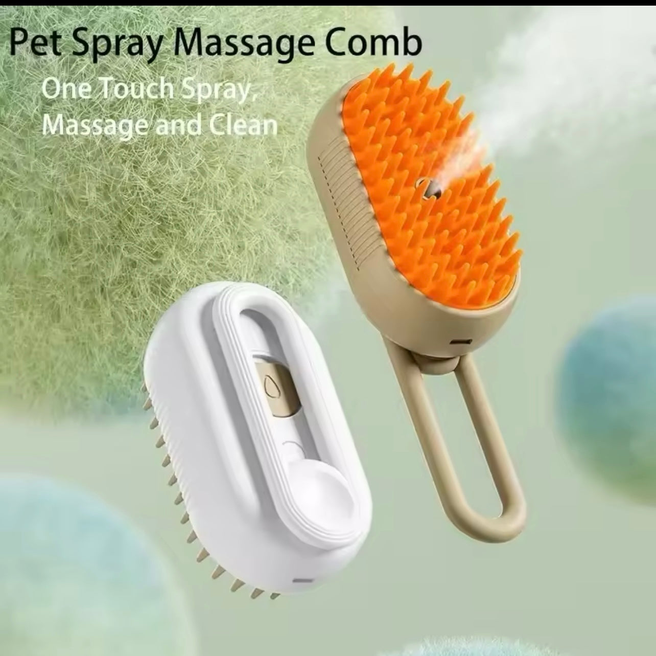 3-in-1 Dog Hair Brush Cat Hair Brush Electric Pet Cleaning Brush Steam Spray Brush Massage Hair Removal Comb Anti Flying Brush