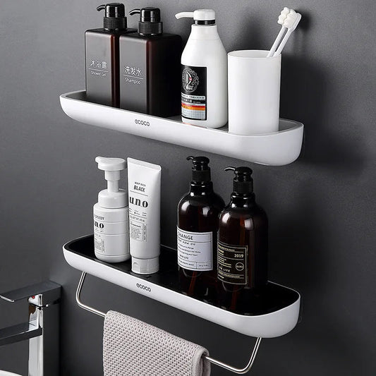🚿EasyMount Bathroom Storage Shelf - No Drilling Required