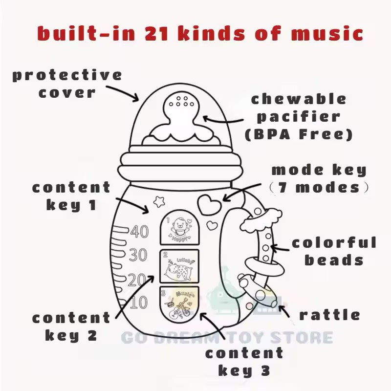Baby Musical Feeding Bottle Pacifier Newborn