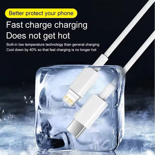 5-1pcs 30W Fast Charging Cable For Apple iPhone 13 12 11 14 Pro Max Mini USB